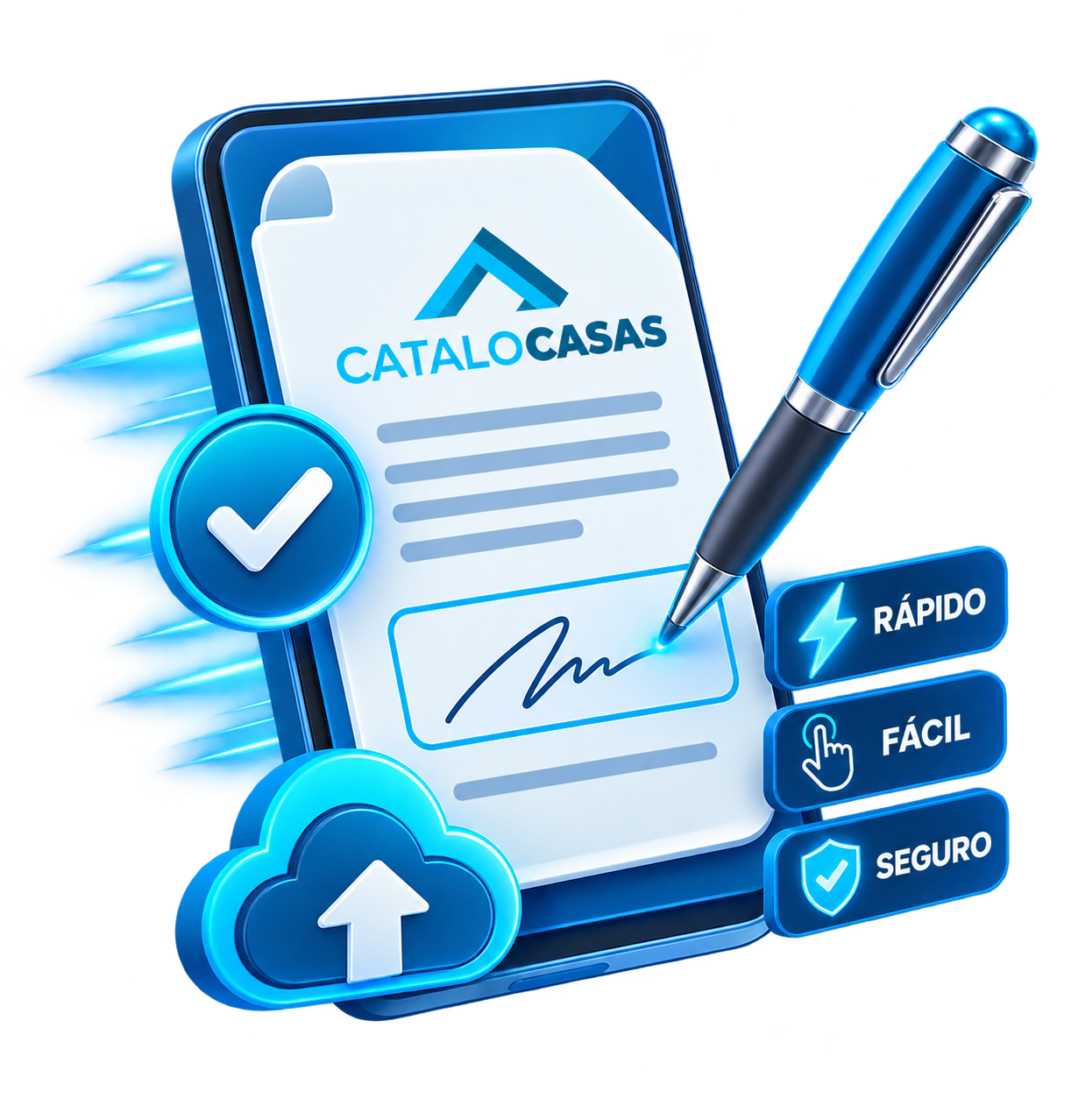 Assinatura digital de contrato de aluguel no Catalocasas